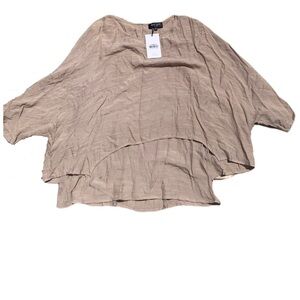 Red Coral High-Low Layered Top – Size Medium (NWT)